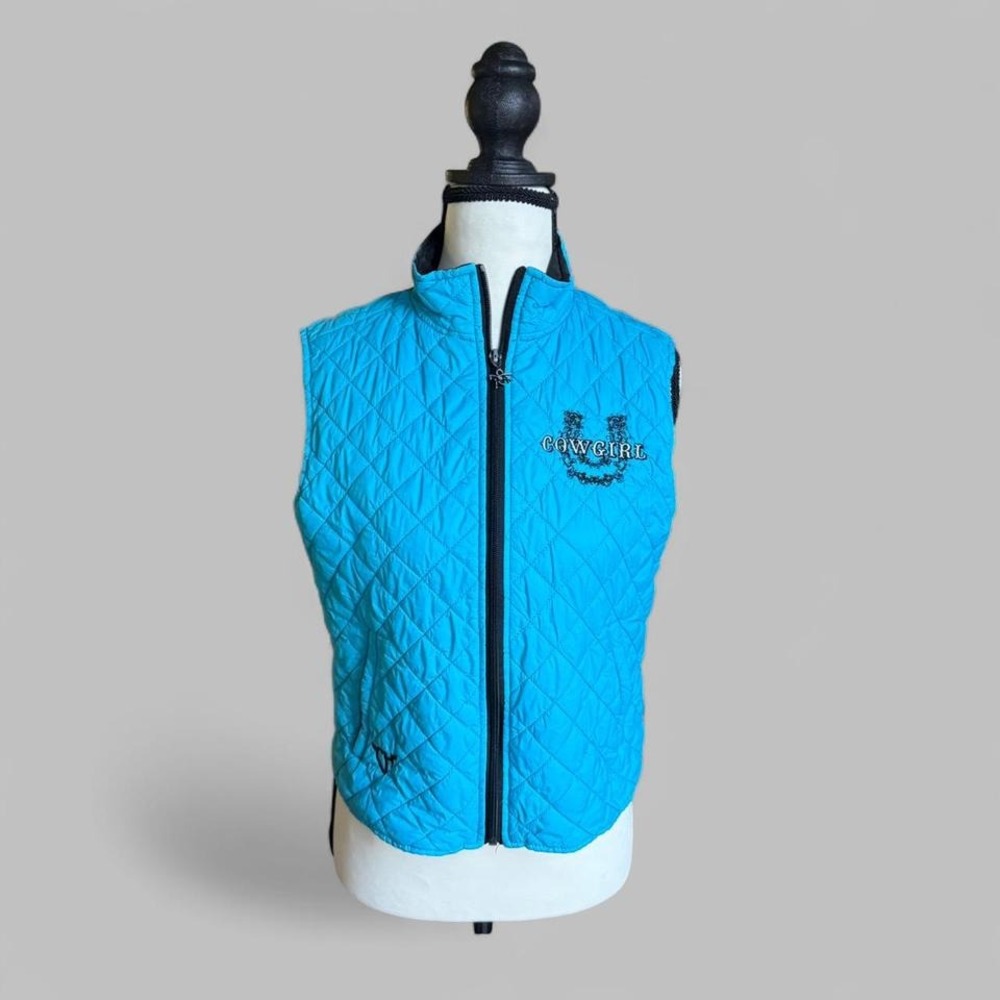 Blue Quilted‎ Cowgirl Vest